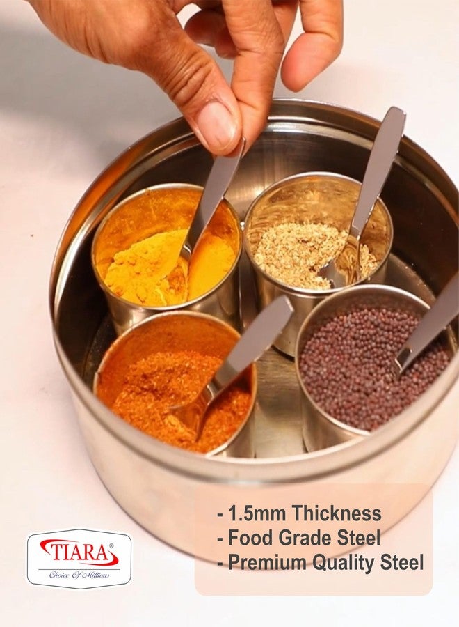 TIARA 12Pc Masala Spoon Heavy Guage Stainless Steel Small Spoon Mini Spoon for Masala Containers Spoon Set for Home/Kitchen Length 8cm (12Pc) - Image 4